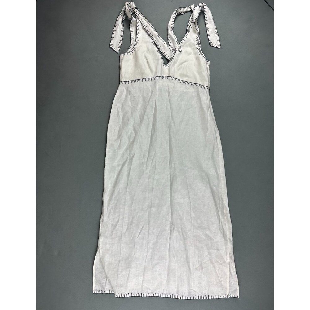 Marysia Oria Embroidered-Linen Midi Dress Size Large $489 - Picture 2 of 10